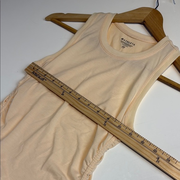 Athleta Cream Fitted Ruched Tank Top - Picture 4 of 5